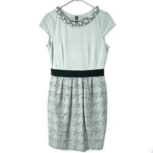 Taylor grey dress chain detail size 8